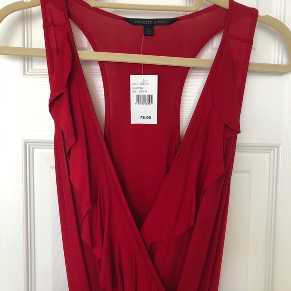 Felicity & Coco Red Ruffle Maxi Dress - Picture 3 of 3